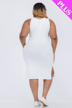 Load image into Gallery viewer, Plus Size Ribbed Side Slit Tank Dress (CAPELLA)