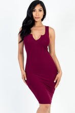 Load image into Gallery viewer, Casual Ribbed Split Neck Bodycon Dress (CAPELLA)