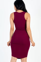 Load image into Gallery viewer, Casual Ribbed Split Neck Bodycon Dress (CAPELLA)