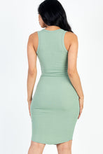 Load image into Gallery viewer, Casual Ribbed Split Neck Bodycon Dress (CAPELLA)