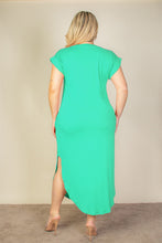 Load image into Gallery viewer, Plus Size Hidden Pocket Batwing Sleeve V Neck Long Dress (CAPELLA)