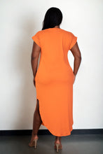 Load image into Gallery viewer, Plus Size Hidden Pocket Batwing Sleeve V Neck Long Dress (CAPELLA)