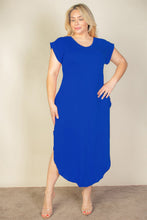 Load image into Gallery viewer, Plus Size Hidden Pocket Batwing Sleeve V Neck Long Dress (CAPELLA)