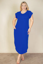 Load image into Gallery viewer, Plus Size Hidden Pocket Batwing Sleeve V Neck Long Dress (CAPELLA)