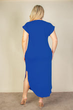 Load image into Gallery viewer, Plus Size Hidden Pocket Batwing Sleeve V Neck Long Dress (CAPELLA)