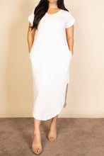 Load image into Gallery viewer, Plus Size Hidden Pocket Batwing Sleeve V Neck Long Dress (CAPELLA)