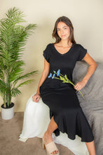 Load image into Gallery viewer, Hidden Pocket Batwing Sleeve V Neck Long Dress (CAPELLA)