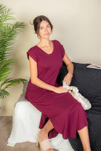 Load image into Gallery viewer, Hidden Pocket Batwing Sleeve V Neck Long Dress (CAPELLA)