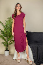 Load image into Gallery viewer, Hidden Pocket Batwing Sleeve V Neck Long Dress (CAPELLA)