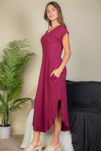Load image into Gallery viewer, Hidden Pocket Batwing Sleeve V Neck Long Dress (CAPELLA)