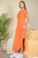 Load image into Gallery viewer, Hidden Pocket Batwing Sleeve V Neck Long Dress (CAPELLA)
