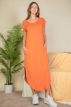Load image into Gallery viewer, Hidden Pocket Batwing Sleeve V Neck Long Dress (CAPELLA)