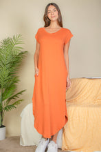 Load image into Gallery viewer, Hidden Pocket Batwing Sleeve V Neck Long Dress (CAPELLA)
