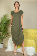 Load image into Gallery viewer, Hidden Pocket Batwing Sleeve V Neck Long Dress (CAPELLA)