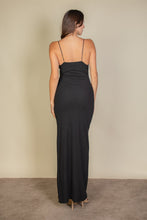 Load image into Gallery viewer, Eyelash Lace Trim Split Thigh Cami Dress (CAPELLA)