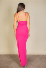 Load image into Gallery viewer, Eyelash Lace Trim Split Thigh Cami Dress (CAPELLA)
