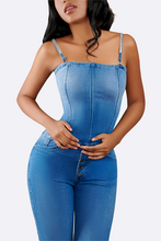 Load image into Gallery viewer, Denim Blouse with Straps