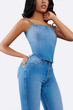 Load image into Gallery viewer, Denim Blouse with Straps