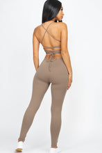 Load image into Gallery viewer, Criss-Cross Open Back Bodycon Jumpsuit (CAPELLA)