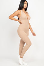 Load image into Gallery viewer, Halter V Neck Ribbed Bodycon Jumpsuit (CAPELLA)