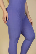 Load image into Gallery viewer, Plus Size Halter V Neck Ribbed Bodycon Jumpsuit (CAPELLA)