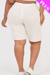 Plus Size French Terry Bermuda Shorts (CAPELLA)