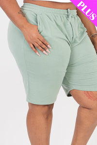 Plus Size French Terry Bermuda Shorts (CAPELLA)