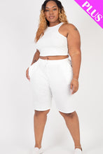 Load image into Gallery viewer, Plus Size French Terry Bermuda Shorts (CAPELLA)