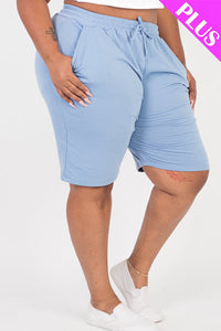Plus Size French Terry Bermuda Shorts (CAPELLA)