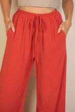 Load image into Gallery viewer, Drawstring waist wide leg minimalist pants (CAPELLA)