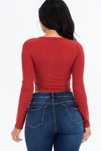 Load image into Gallery viewer, Ribbed Long Sleeve Snap Button Down Crop Top (CAPELLA)