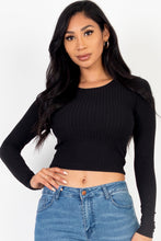 Load image into Gallery viewer, Long Sleeve Round Neck Basic Crop Top (CAPELLA)