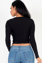 Load image into Gallery viewer, Long Sleeve Round Neck Basic Crop Top (CAPELLA)