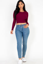 Load image into Gallery viewer, Long Sleeve Round Neck Basic Crop Top (CAPELLA)