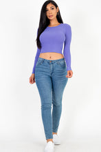 Load image into Gallery viewer, Long Sleeve Round Neck Basic Crop Top (CAPELLA)