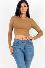 Load image into Gallery viewer, Long Sleeve Round Neck Basic Crop Top (CAPELLA)