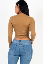 Load image into Gallery viewer, Long Sleeve Round Neck Basic Crop Top (CAPELLA)