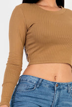 Load image into Gallery viewer, Long Sleeve Round Neck Basic Crop Top (CAPELLA)