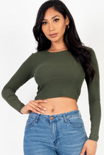 Load image into Gallery viewer, Long Sleeve Round Neck Basic Crop Top (CAPELLA)