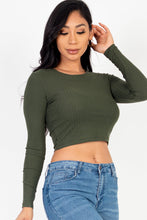 Load image into Gallery viewer, Long Sleeve Round Neck Basic Crop Top (CAPELLA)