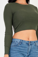 Load image into Gallery viewer, Long Sleeve Round Neck Basic Crop Top (CAPELLA)