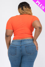 Load image into Gallery viewer, Plus Size Ribbed Ruched Drawstring Surplice Top (CAPELLA)