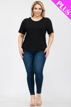 Load image into Gallery viewer, Plus Size Basic Short Sleeve T-shirt (CAPELLA)