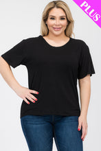 Load image into Gallery viewer, Plus Size Basic Short Sleeve T-shirt (CAPELLA)