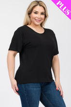 Load image into Gallery viewer, Plus Size Basic Short Sleeve T-shirt (CAPELLA)