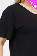 Load image into Gallery viewer, Plus Size Basic Short Sleeve T-shirt (CAPELLA)