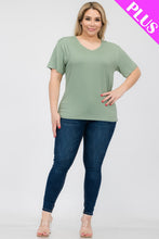 Load image into Gallery viewer, Plus Size Basic Short Sleeve T-shirt (CAPELLA)