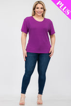 Load image into Gallery viewer, Plus Size Basic Short Sleeve T-shirt (CAPELLA)