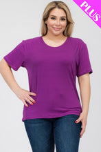 Load image into Gallery viewer, Plus Size Basic Short Sleeve T-shirt (CAPELLA)