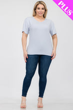 Load image into Gallery viewer, Plus Size Basic Short Sleeve T-shirt (CAPELLA)